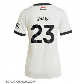 Manchester United Luke Shaw #23 Terza Maglia Femmina 2024-25 Manica Corta